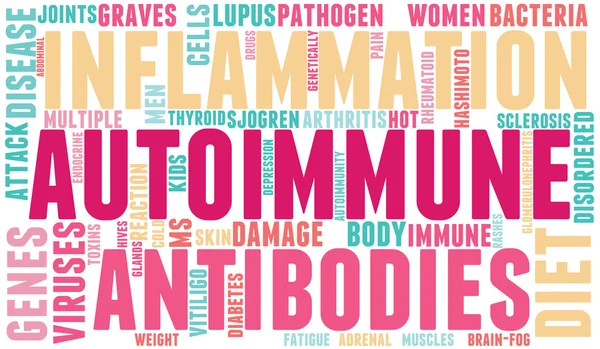 Nuage de mots auto-immunes — Image vectorielle