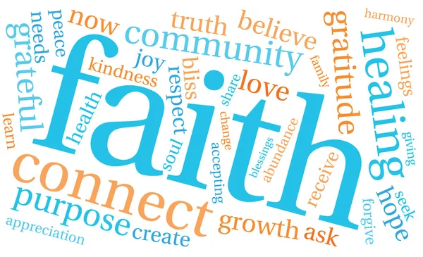 Faith Word Cloud — Stock Vector