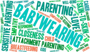 Baby Wearing Word Cloud clipart