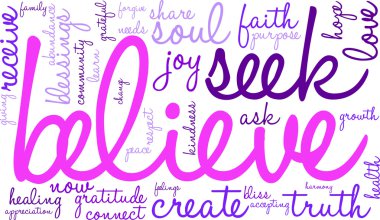 Kelime bulutu inanıyorum