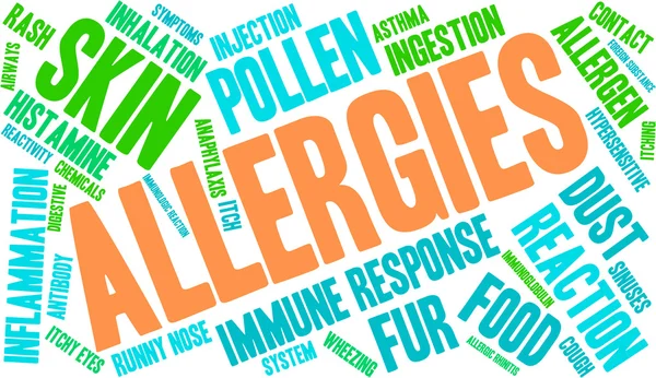 Allergier Word Cloud — Stock vektor