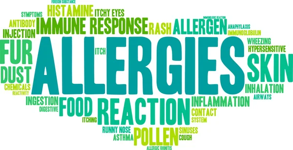 Allergies Word Cloud — Stock Vector