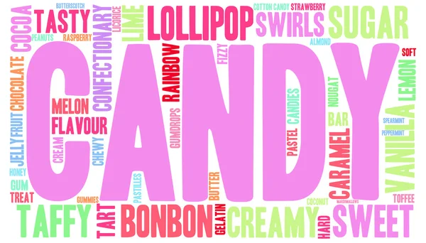 Candy Word Cloud — Stock vektor