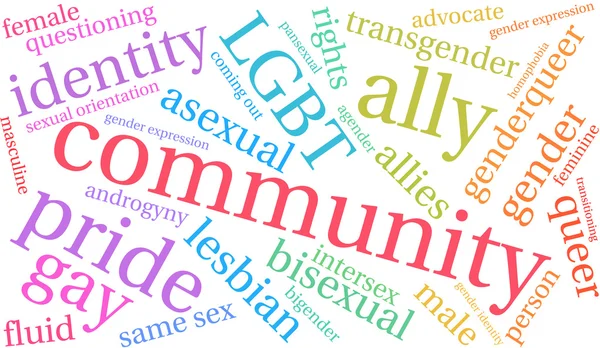 Comunidad LGBT Word Cloud — Archivo Imágenes Vectoriales