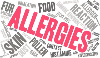 Allergies Word Cloud clipart