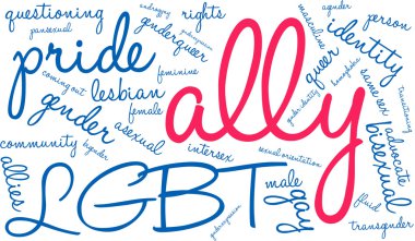Ally Lgbt Kelime Bulutu
