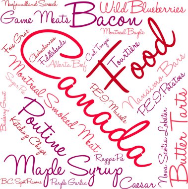 Kanada gıda Word Cloud