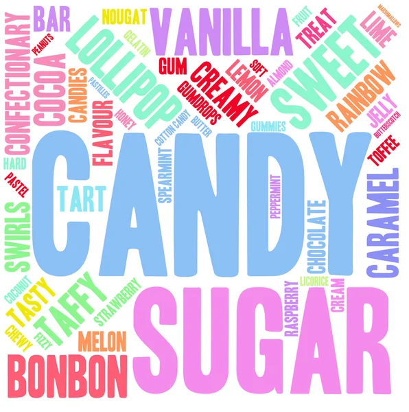Candy Word Cloud — Stock Vector © arloo 88583922