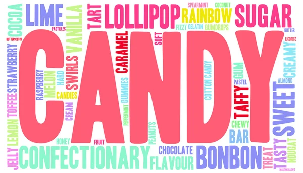 Candy Word Cloud — Stock vektor