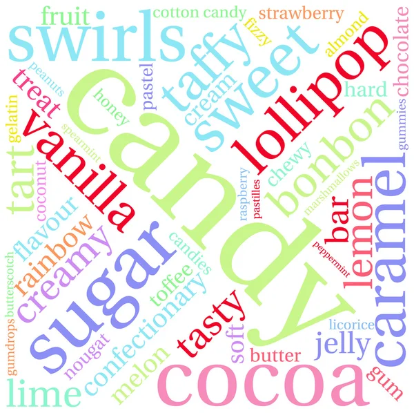 Candy Word Cloud — Stock Vector © arloo 88583592