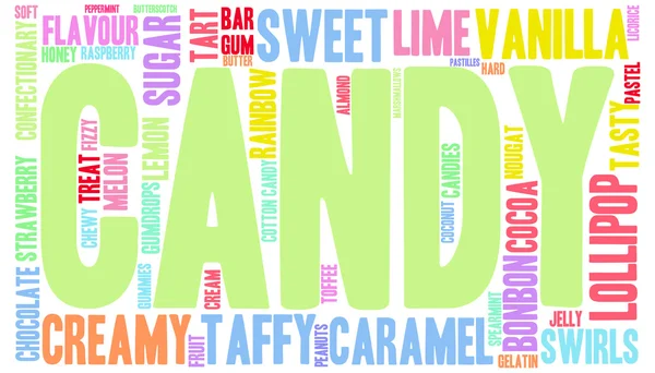 Candy Word Cloud — Stock vektor