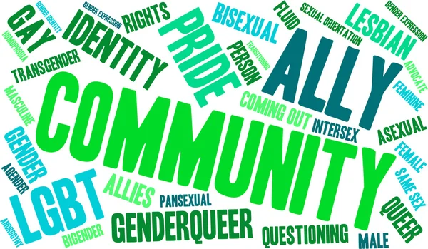 Comunidad LGBT Word Cloud — Archivo Imágenes Vectoriales