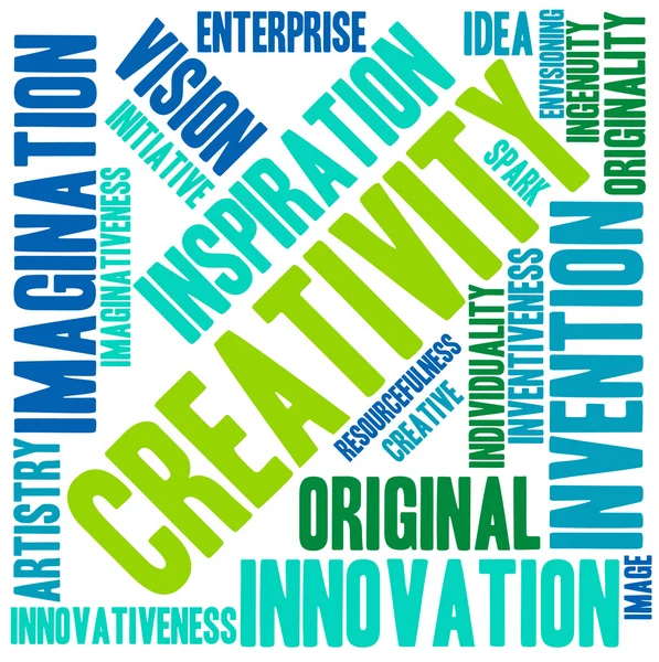 Chmura słowa kreatywność — Wektor stockowy