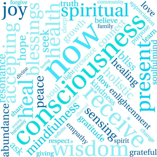 Consciousness Word Cloud — Stock Vector