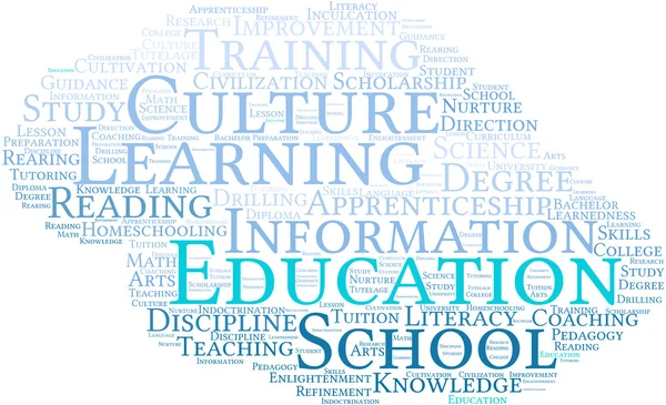 Educación Word Cloud — Vector de stock