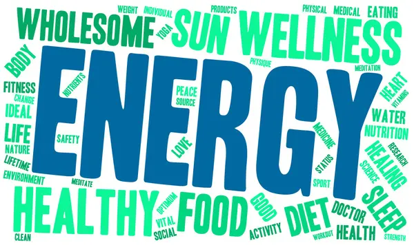 Energy Word Cloud — Stock Vector