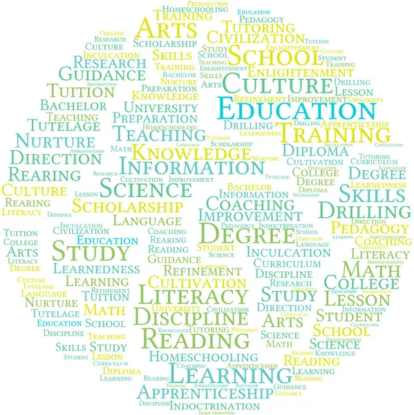 Educación Word Cloud — Vector de stock