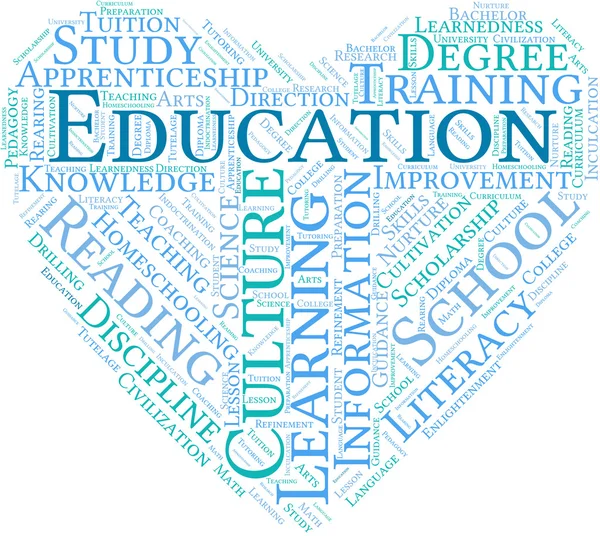 Educación Word Cloud — Vector de stock