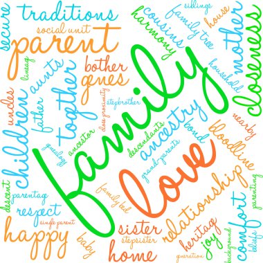 Family Word Cloud clipart
