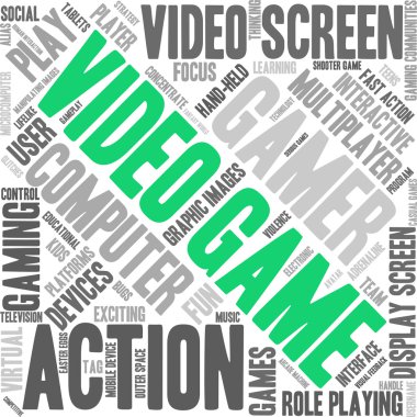 Video Game Word Cloud clipart