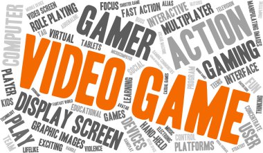Video Game Word Cloud clipart