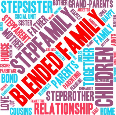 Stepfamily Word Cloud clipart
