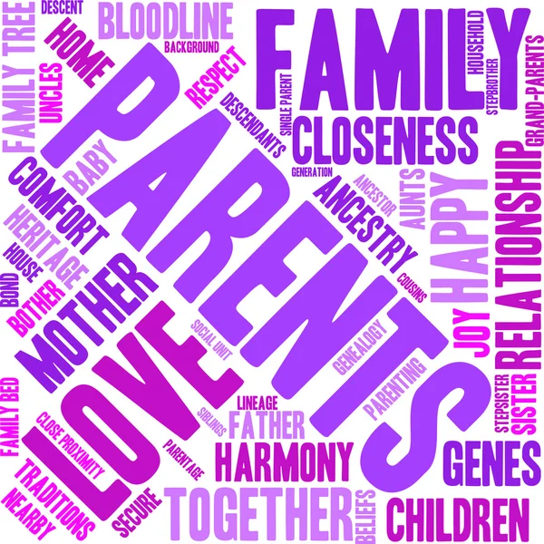 Ouders Word Cloud — Stockvector