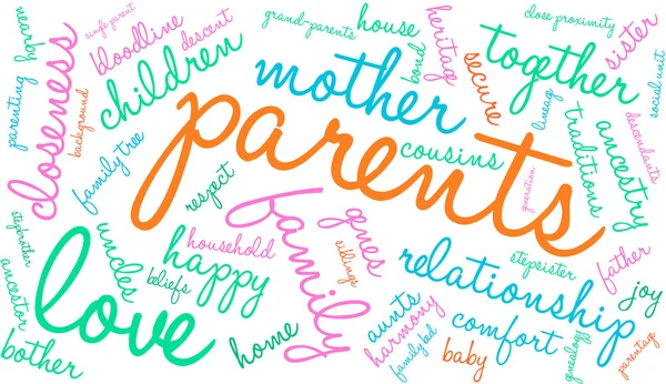 Ouders Word Cloud — Stockvector