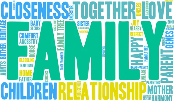 Family Word Cloud — Stock Vector