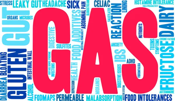 Gas Word Cloud — Stock Vector