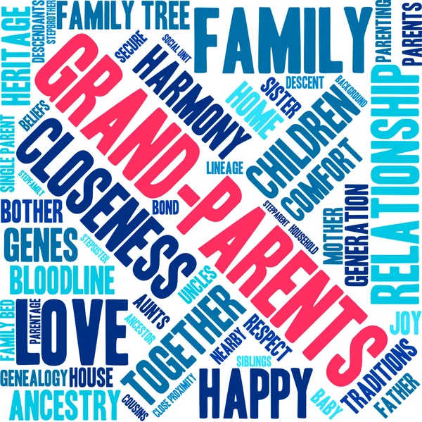 Ouders Word Cloud — Stockvector