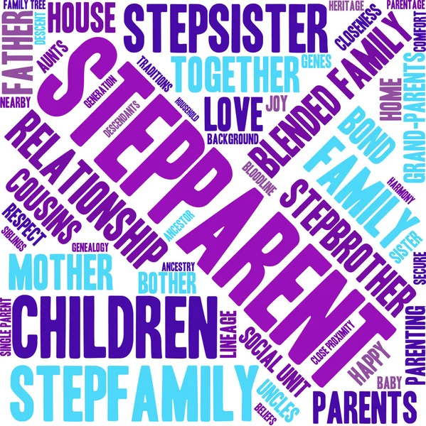 Stepparent Word คลาวด์ — ภาพเวกเตอร์สต็อก