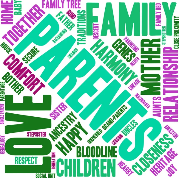 Ouders Word Cloud — Stockvector