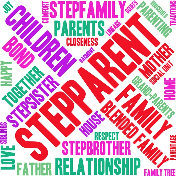 Stepparent Word คลาวด์ — ภาพเวกเตอร์สต็อก