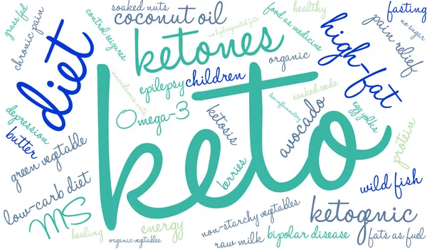 Nuvem do Keto Word — Vetor de Stock