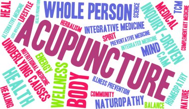 Acupuncture Word Cloud  clipart
