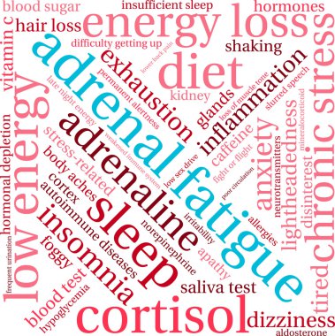 Adrenal Yorgunluk kelime bulutu