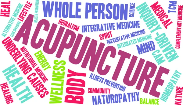 Acupunctuur Word Cloud — Stockvector