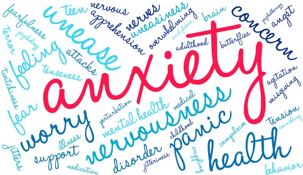 Anxiété Word Cloud — Image vectorielle