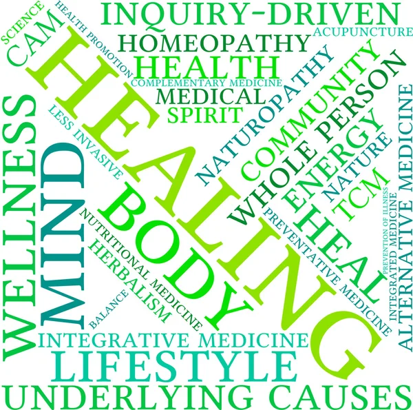 Healing Word Cloud — Stock Vector