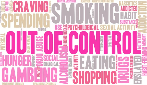 Out Of Control Word Cloud — Stock Vector