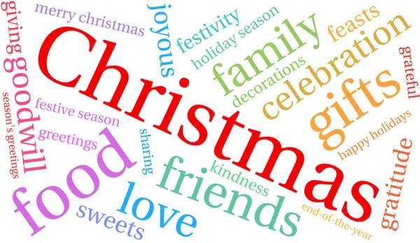 Kerstmis word cloud — Stockvector