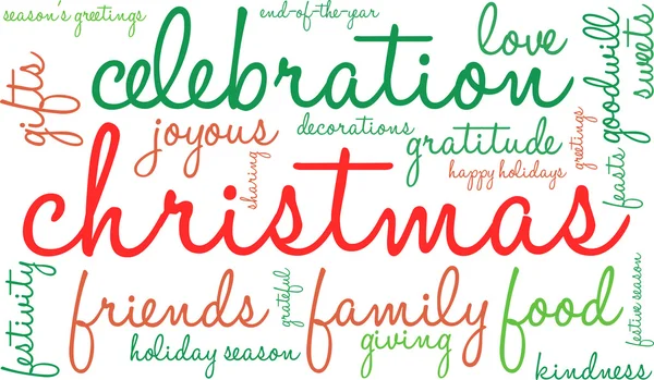 Kerstmis word cloud — Stockvector