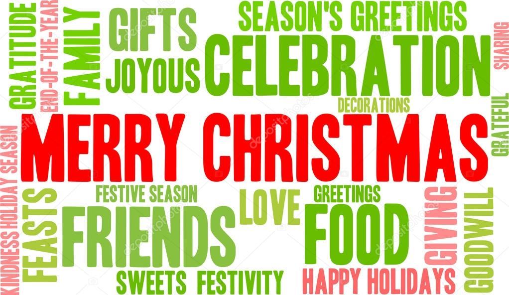 Merry Christmas Word Cloud