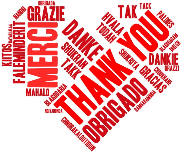 International Merci Word Cloud — Image vectorielle