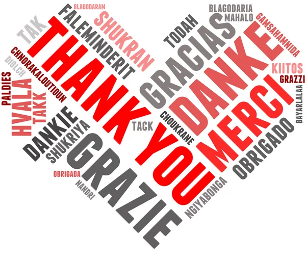 International Merci Word Cloud — Image vectorielle