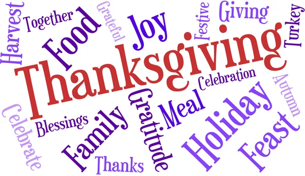 Thanksgiving Word Cloud — Stock Vector