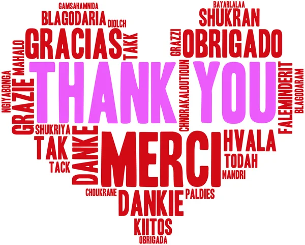 Thank You Word Cloud — Stock Vector