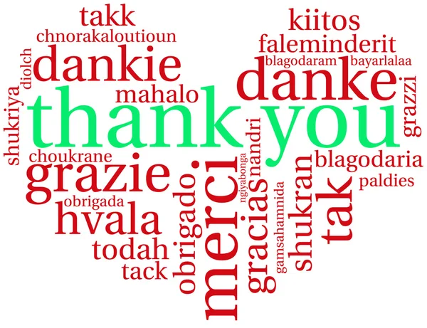 Thank You Word Cloud — Stock Vector