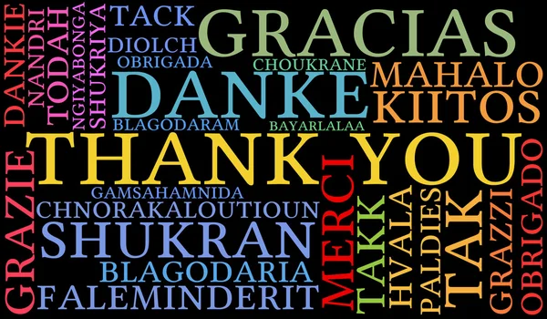 International Merci Word Cloud — Image vectorielle